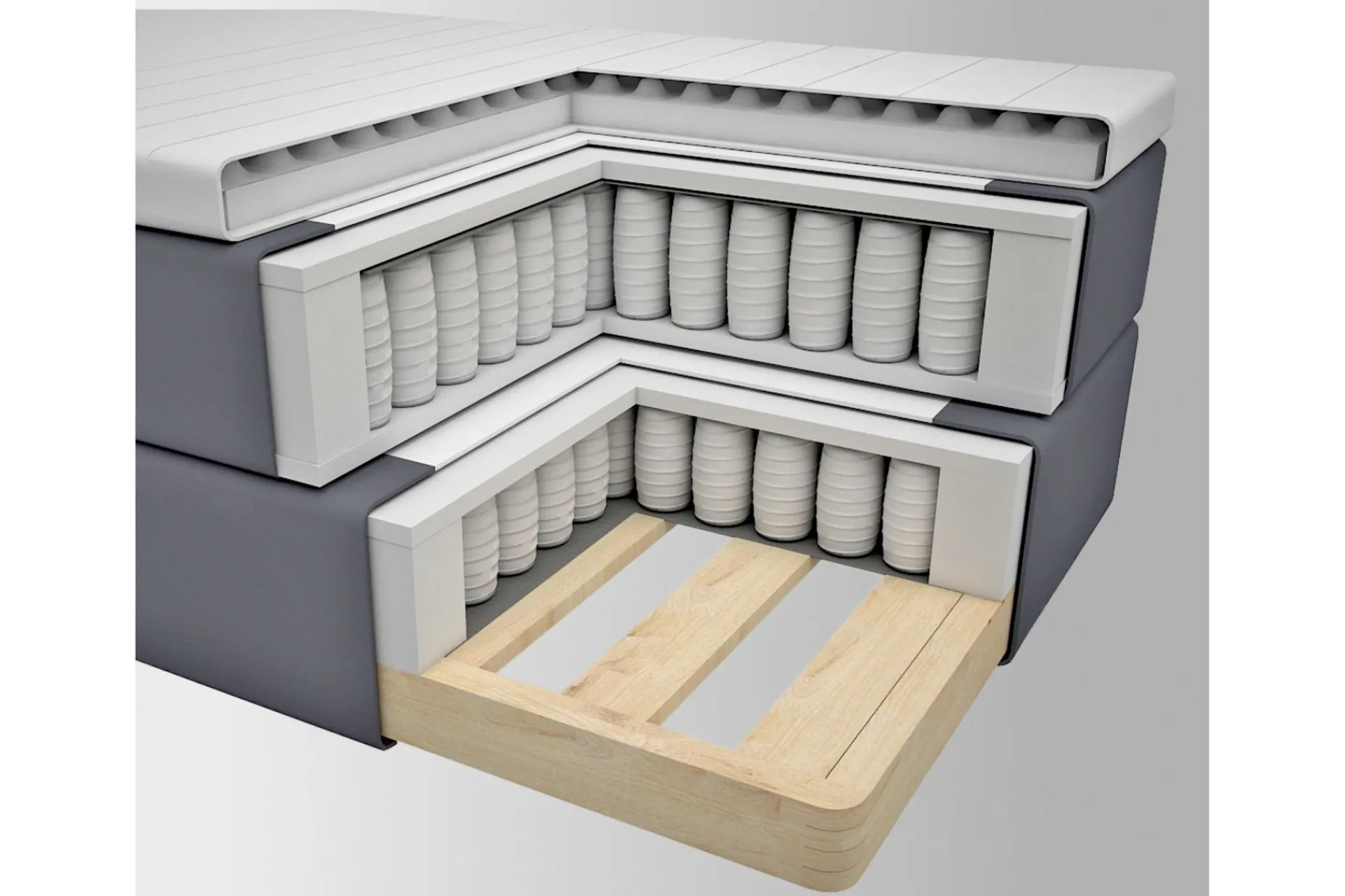 Kontinentalsenger|Komplett Sengepakke-Select No 3 Komplett Sengepakke 210x210 Fast Blå
