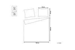 Sengeteppe-Sengeteppe Rayen med puter 160x220 cm Brun
