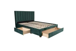 Sengeramme & Sengestamme|Seng Med Oppbevaring-Seng GRACE med skuffer uten madrass 160x200cm Grønn