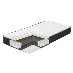 Seng HOME4YOU Jasper 90x200 cm med madrass Harmony Uno 180x40xh76 cm, Eik