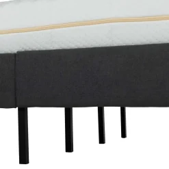 Komplett Sengepakke-Seng HOME4YOU Juno 90x200 cm med madrass Kukka Duo 11 Zone Grå