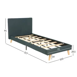Komplett Sengepakke-Seng HOME4YOU Juno 90x200 cm med madrass Kukka Duo 11 Zone Grå