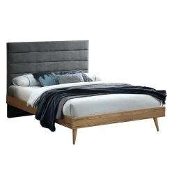 Komplett Sengepakke-Seng HOME4YOU Roman med madrass Harmony Duo Season 160x200 cm grå