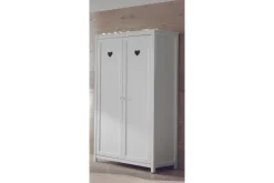 Seng med lamellbunn nattbord garderobe skrivebord bokhylle Amori 3-dører