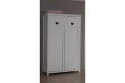 Seng med lamellbunn nattbord garderobe skrivebord bokhylle Amori 3-dører