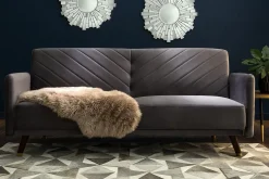 Velour Sofa & Fløyel Sofa|Sovesofaer-Senja Sovesofa 200 cm Grey