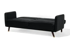 Velour Sofa & Fløyel Sofa-Senja Sovesofa 200 cm Svart