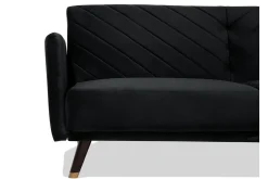 Velour Sofa & Fløyel Sofa-Senja Sovesofa 200 cm Svart