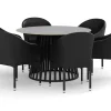 deNoord Spisegrupper Hage-Sensi utendørs spisegruppe 120 cm med 6 Thor lenestoler