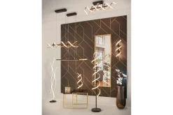 Trio Lighting Vinduslampe|Bordlampe-Sequence LED-Bordlampe /Matt Svart Matt messing
