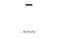 Trio Lighting Kjøkkenlampe|Vinduslampe-Sequence LED-Pendellampe /Matt Svart Børstet Aluminium