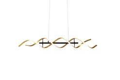Trio Lighting Kjøkkenlampe|Vinduslampe-Sequence LED-Pendellampe Matt Messing/Matt Svart Gull