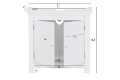 Wohnling Baderom|Baderomsskap-Servantensokkel King Lakkert MDF 2 Dører Moderne