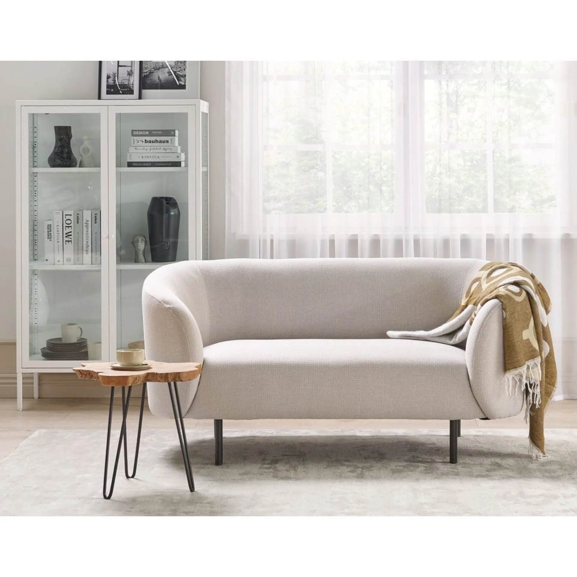 2 Seter Sofa-2-seters sofa Loen Beige,Svart