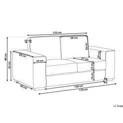 2 Seter Sofa-2-seters sofa Vikran Hvit,Svart