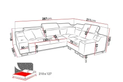 4-seters Sovesofa Høyre