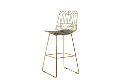 Set med 2 barstolar PRESTON Metall Guld 48cm