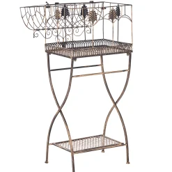 Tilbehør Utendørs-Sett med 2 hyller utendørs Sicily 43/37 cm 30/27 cm Svart