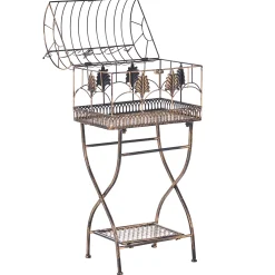 Tilbehør Utendørs-Sett med 2 hyller utendørs Sicily 43/37 cm 30/27 cm Svart