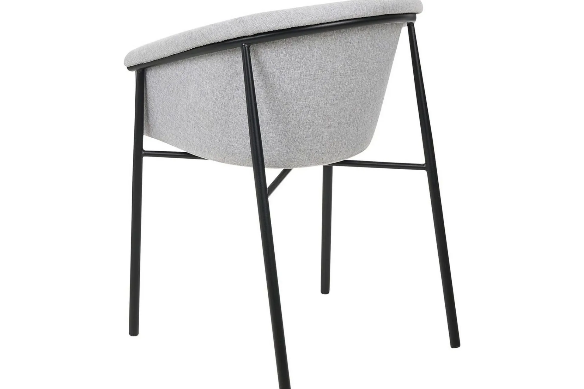 Karmstoler-Sett med 2 spisestoler Ames Grey,Svart