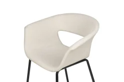 Karmstoler-Sett med 2 spisestoler Elma Beige,Svart
