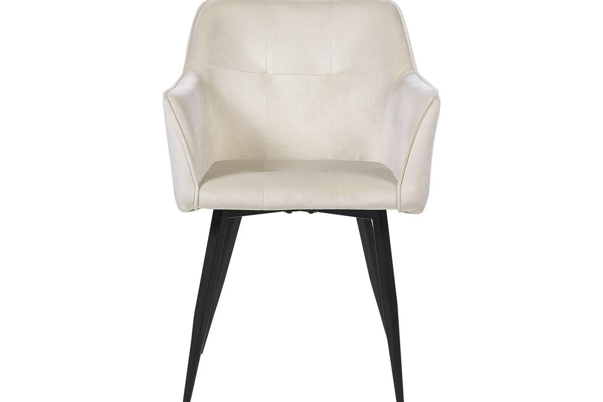 Karmstoler-Sett med 2 spisestoler Jasmin Beige,Svart