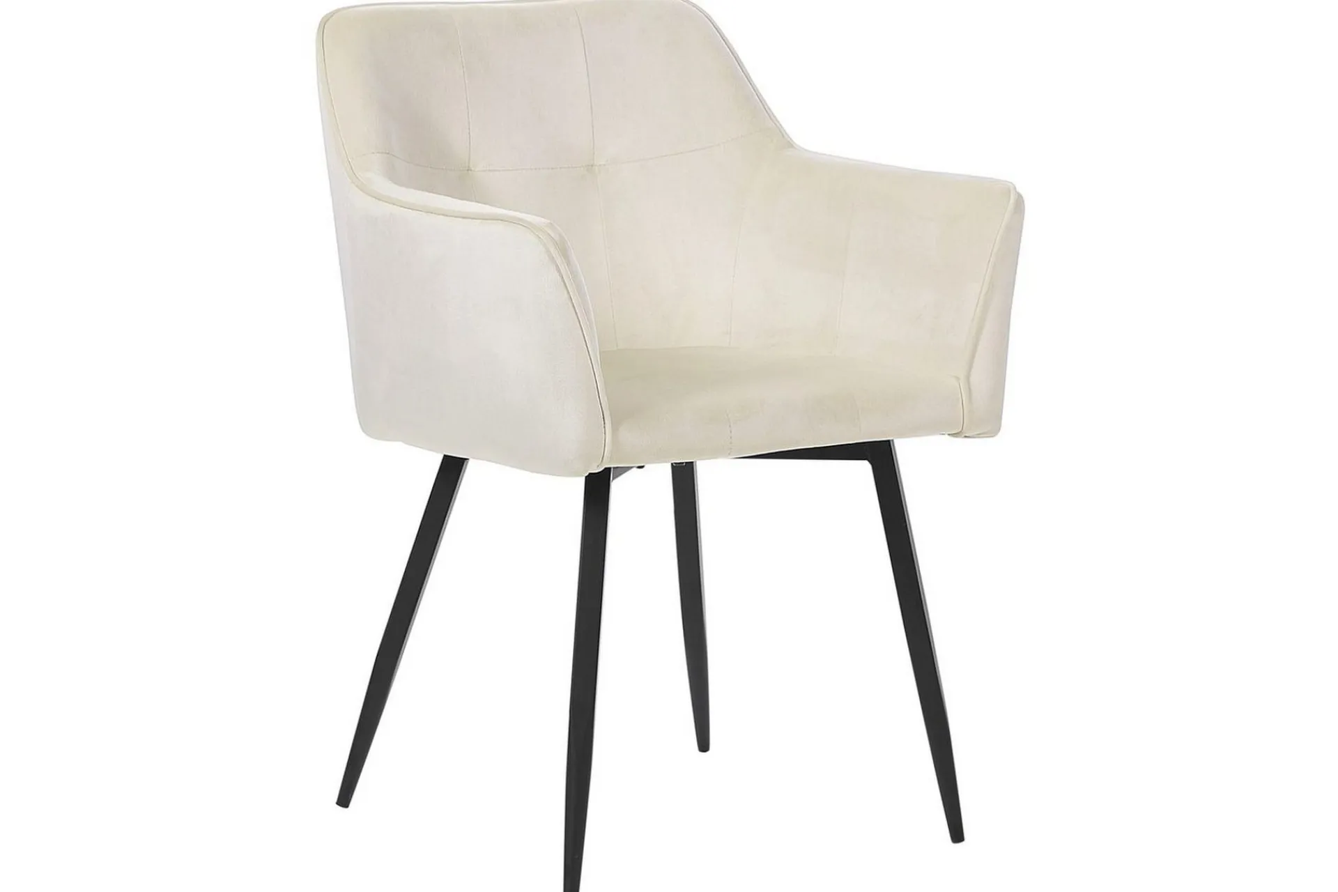 Karmstoler-Sett med 2 spisestoler Jasmin Beige,Svart