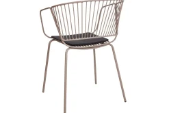 Karmstoler-Sett med 2 spisestoler Rigby Beige,Svart