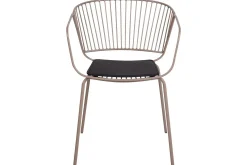 Karmstoler-Sett med 2 spisestoler Rigby Beige,Svart