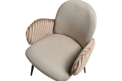 Karmstoler-Sett med 2 spisestuestoler Amity Beige,Svart,Brun
