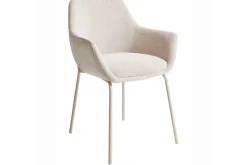 Karmstoler-Sett med 2 spisestuestoler Bowdon Beige