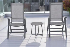 Balkongmøbler-Seville Sidebord Rund Ø45 cm Svart