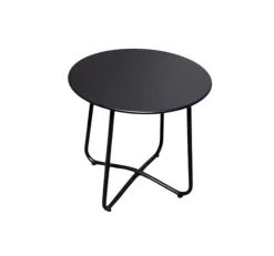 Balkongmøbler-Seville Sidebord Rund Ø45 cm Svart