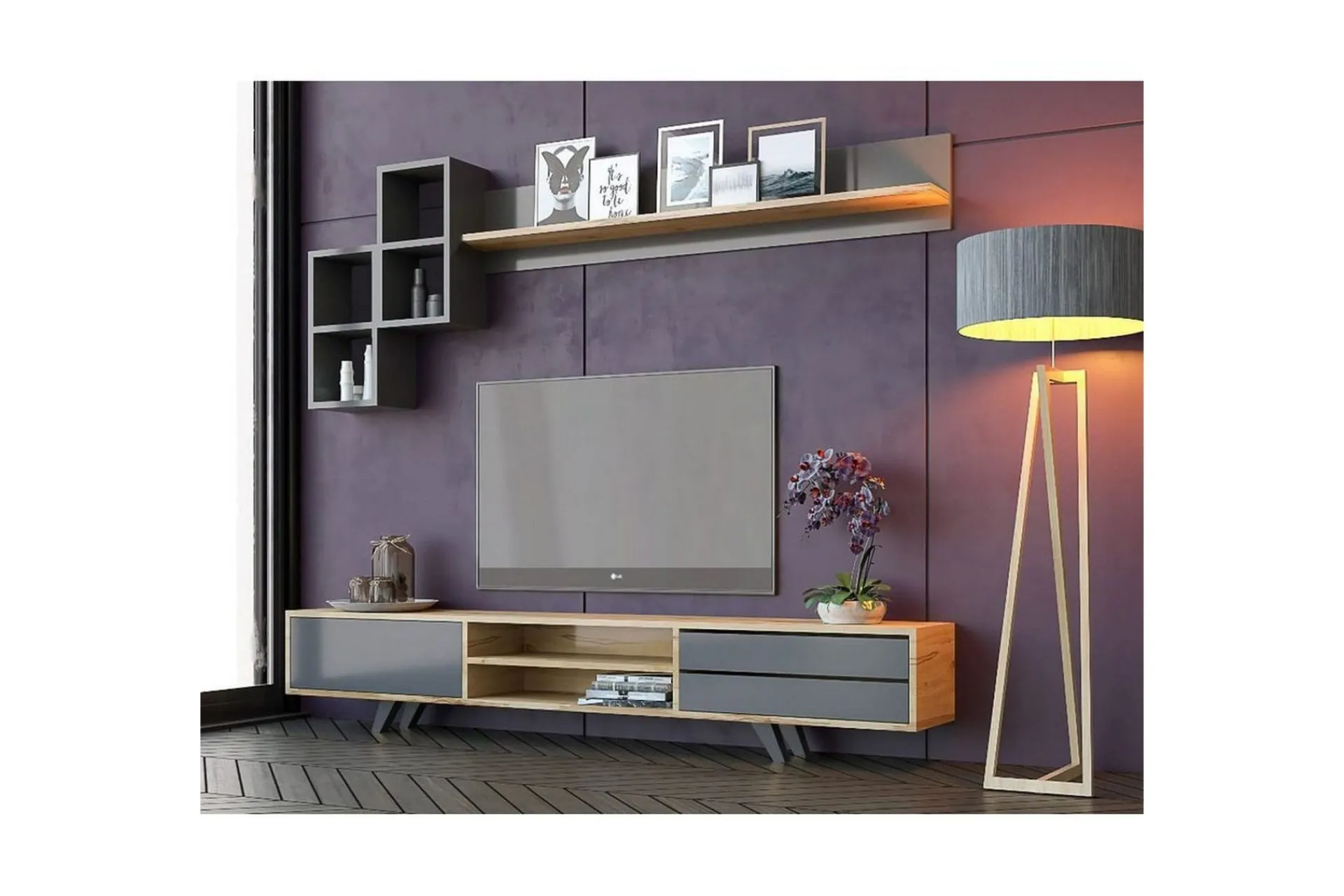 Seyra TV-møbelsett 180x40 cm