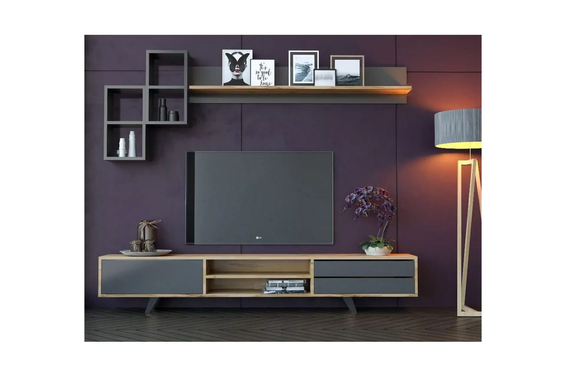 Seyra TV-møbelsett 180x40 cm