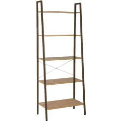 Stigehylle-Shelf HOME4YOU eik/brun