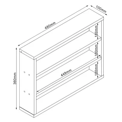 Pyntegjenstand-Shelf HOME4YOU lys melamin