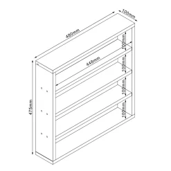 Vegghylle-Shelf HOME4YOU hvit