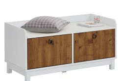 Benk|Skohylle Med Benk-Shellake Skobenk 92x45 cm Natur,Hvit