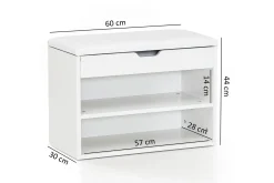 Wohnling Skohylle & Skostativ|Gangoppbevaring-Shiheem Skohylle 60x30 cm Hvit