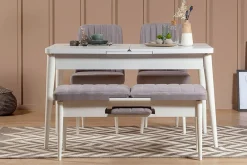Spisegrupper-Shundrea Spisegruppe 4 deler 75 cm Hvit