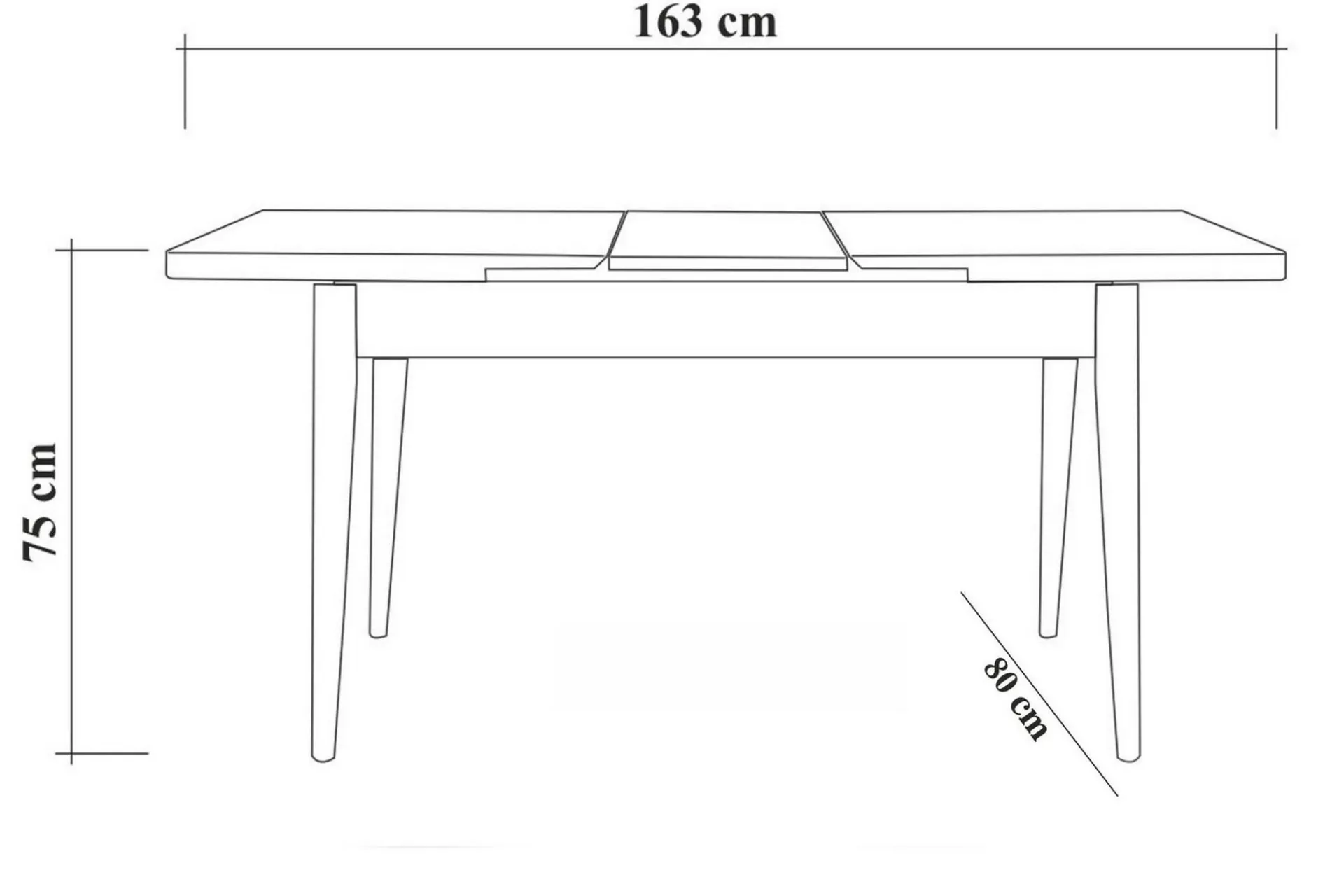 Shundrea Spisegruppe 4 deler 75 cm