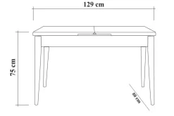 Spisegrupper-Shundrea Spisegruppe 5 deler 75 cm Hvit