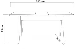 Spisegrupper-Shundrea Spisegruppe 5 deler 75 cm Valnöt