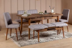 Spisegrupper-Shundrea Spisegruppe 5 deler 75 cm Valnöt