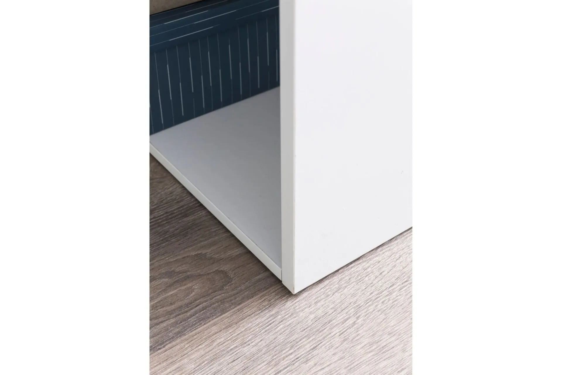 Wohnling Kontorbord-Shuping Skrivebord 120 cm med Oppbevaringshyller Hvit