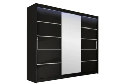 Garderober & Garderobesystem-Sia Garderobe med Speil 250x215 cm Svart