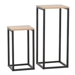 Sidebord HOME4YOU Hannes 2 stk sett 26x26x60 cm 22x22x40 cm
