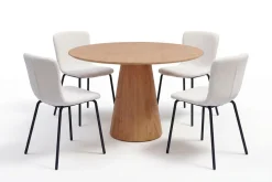 Bark Spisegrupper-Siena spisegruppe rund 110 cm med 4 Katy spisestoler Eik