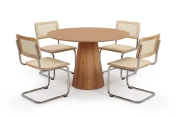 Bark Spisegrupper-Siena spisegruppe rund 110 cm med 4 Build spisestoler Eik